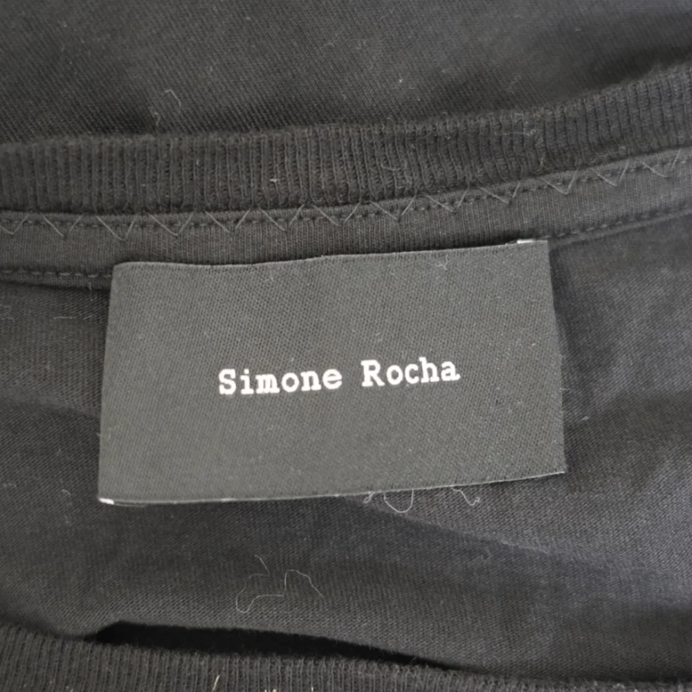 Simone Rocha Black Ruffled T-Shirt - Picture 5 of 6